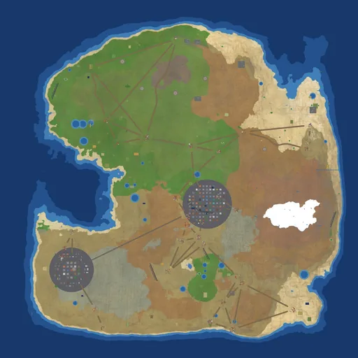 Alps map from above