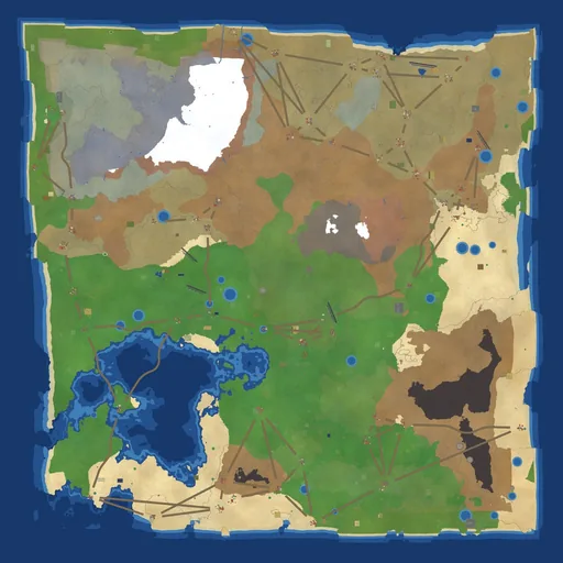Badlands map from above