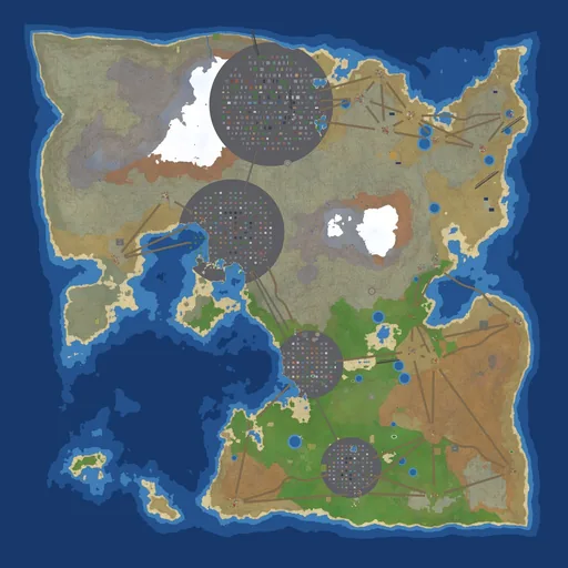 Megacity map from above