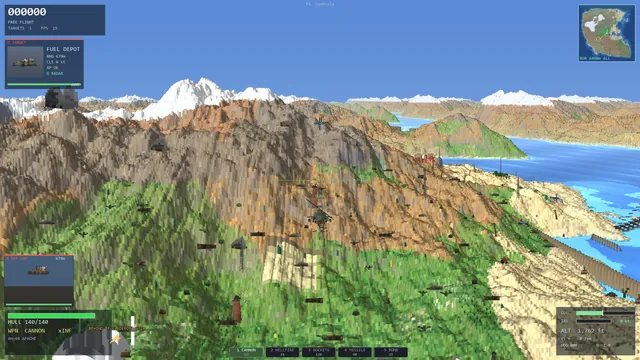 The scene drawn by the original main-processor renderer