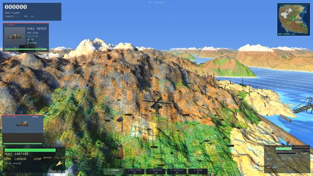 The same scene drawn by the graphics card